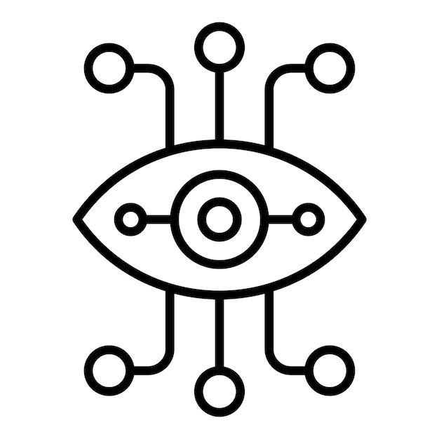 Diseño vectorial Estilo del icono del ojo biónico