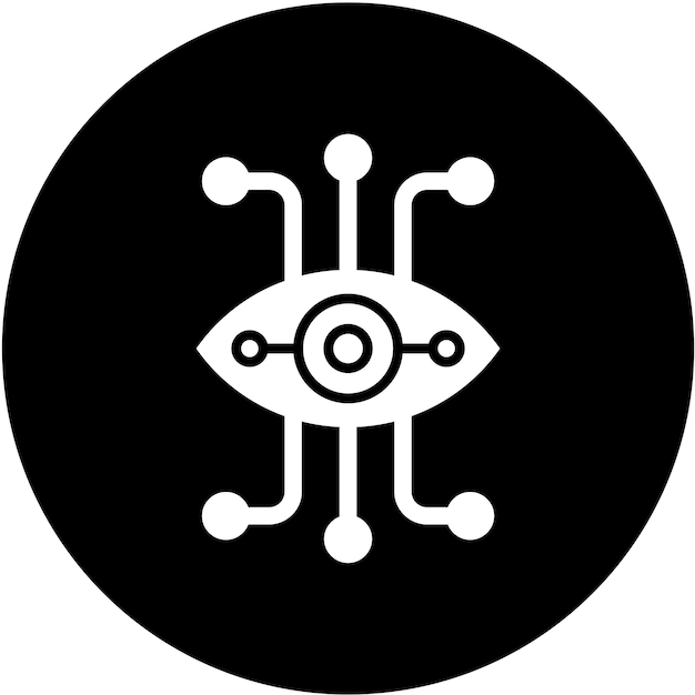 Diseño vectorial Estilo del icono del ojo biónico
