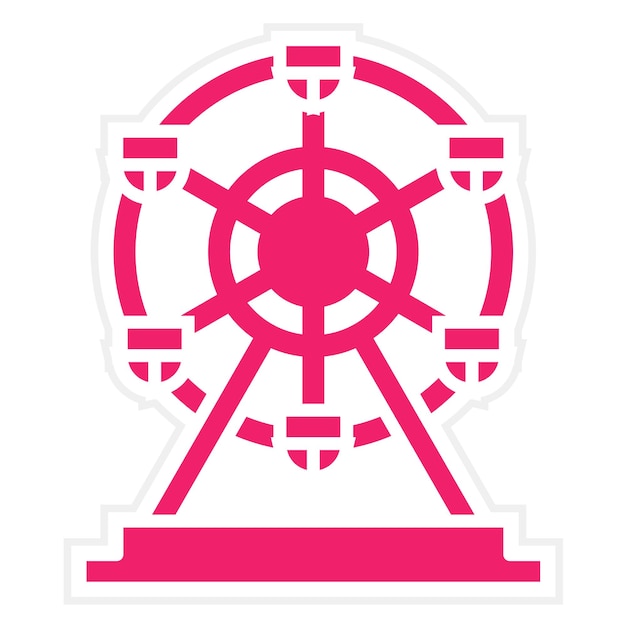 Diseño vectorial Estilo del icono del Ojo de Londres