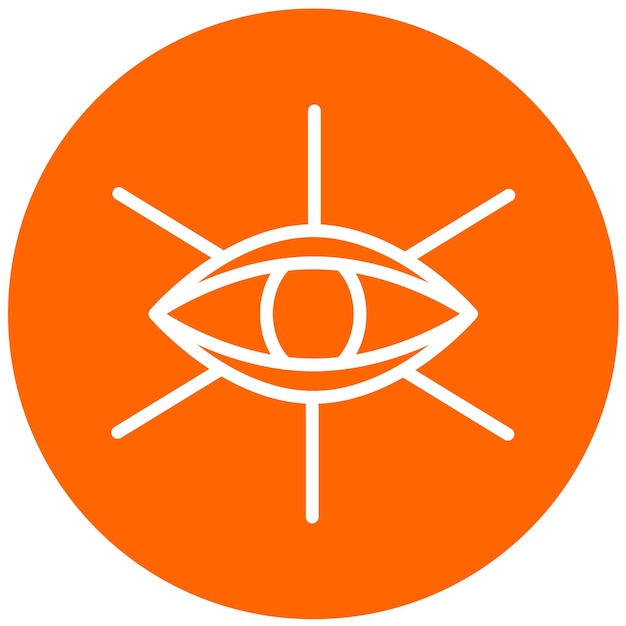 Diseño vectorial Estilo del icono del ojo místico