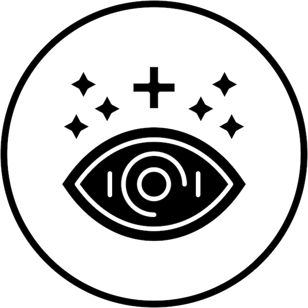 Diseño vectorial Estilo de icono de ojo saludable