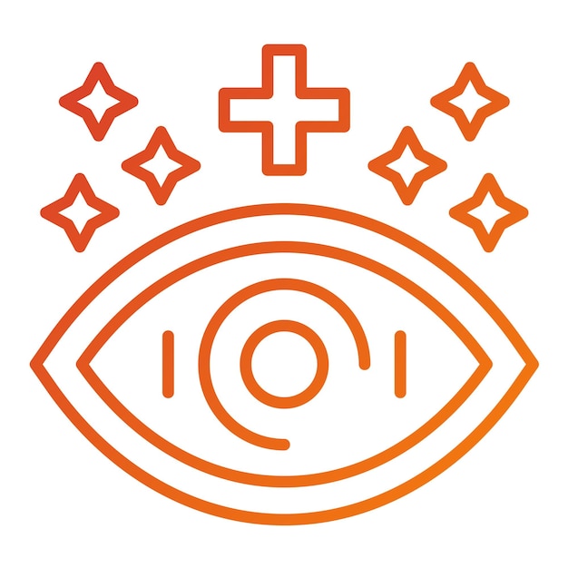 Diseño vectorial Estilo de icono de ojo saludable