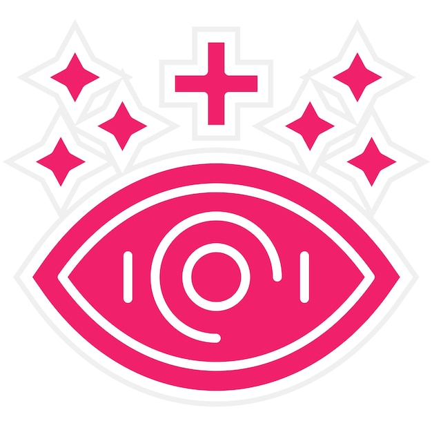 Diseño vectorial Estilo de icono de ojo saludable