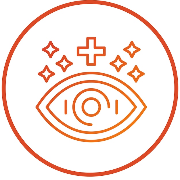 Diseño vectorial Estilo de icono de ojo saludable