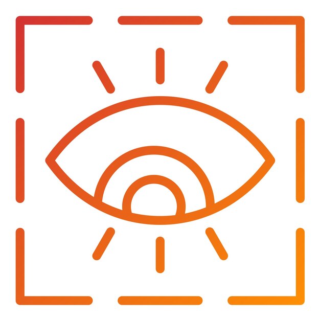 Diseño vectorial Estilo de icono de ojo visionario