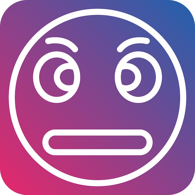 Diseño vectorial Estilo del icono de los ojos rodantes