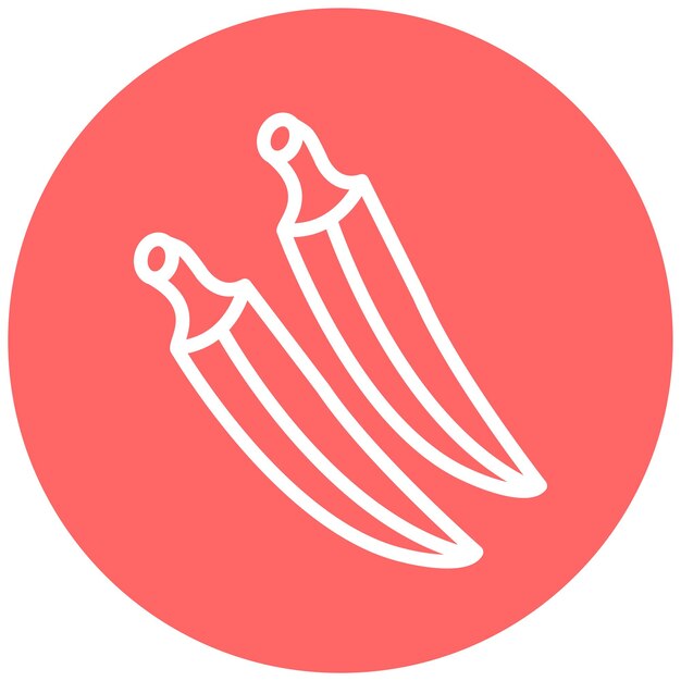 Diseño vectorial Estilo de icono Okra