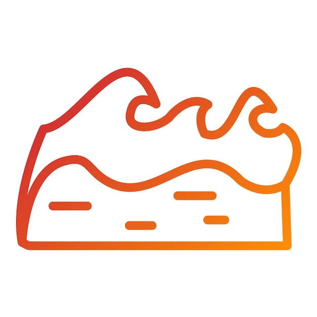 Diseño vectorial Estilo del icono de las olas oceánicas
