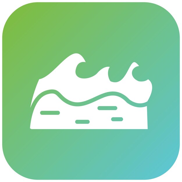 Diseño vectorial Estilo del icono de las olas oceánicas