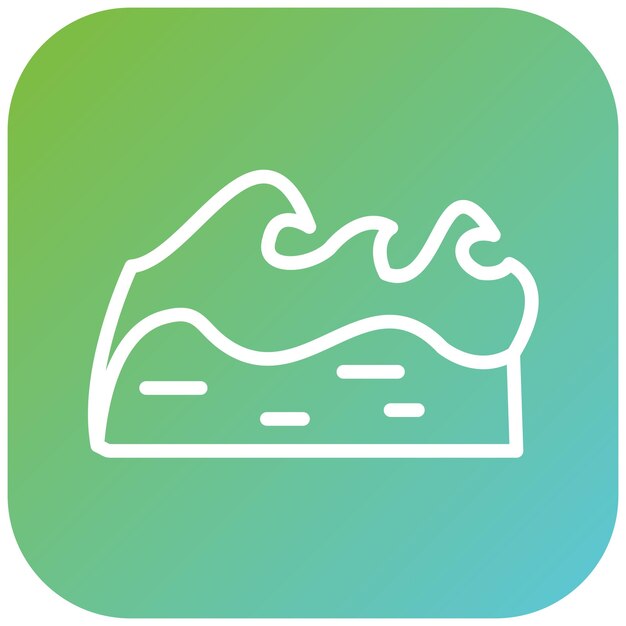 Diseño vectorial Estilo del icono de las olas oceánicas