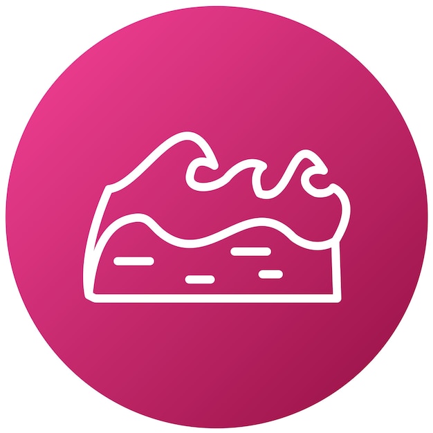 Diseño vectorial Estilo del icono de las olas oceánicas