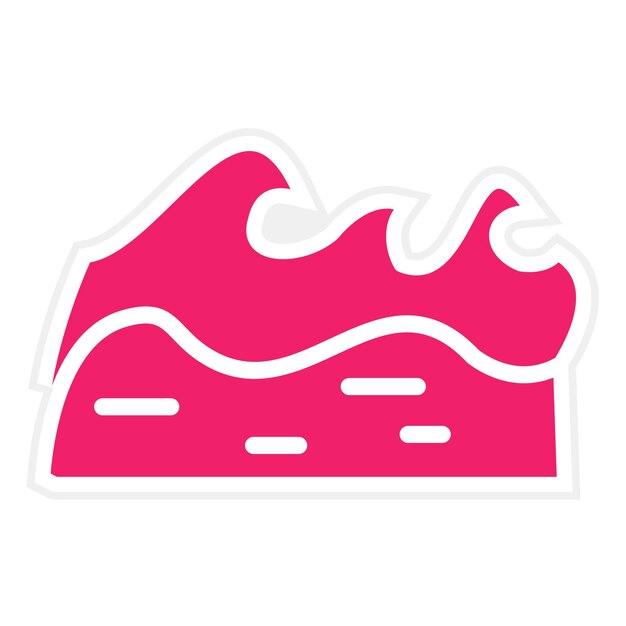 Diseño vectorial Estilo del icono de las olas oceánicas