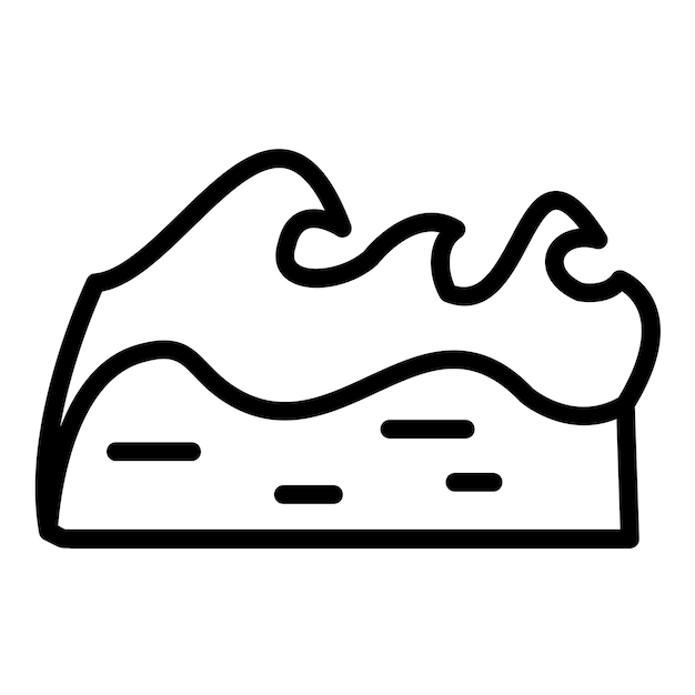 Diseño vectorial Estilo del icono de las olas oceánicas
