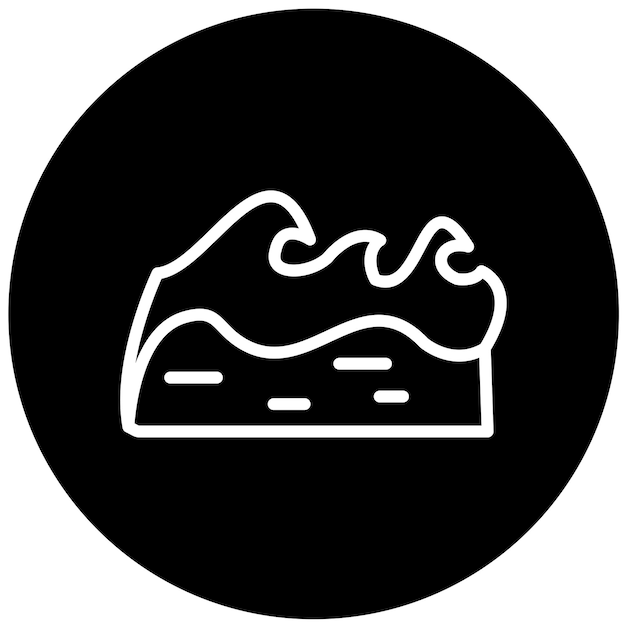 Diseño vectorial Estilo del icono de las olas oceánicas