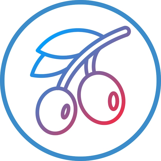 Diseño vectorial Estilo de icono de oliva
