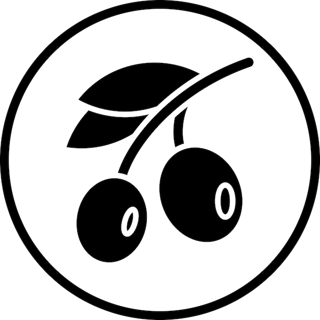Diseño vectorial Estilo de icono de oliva