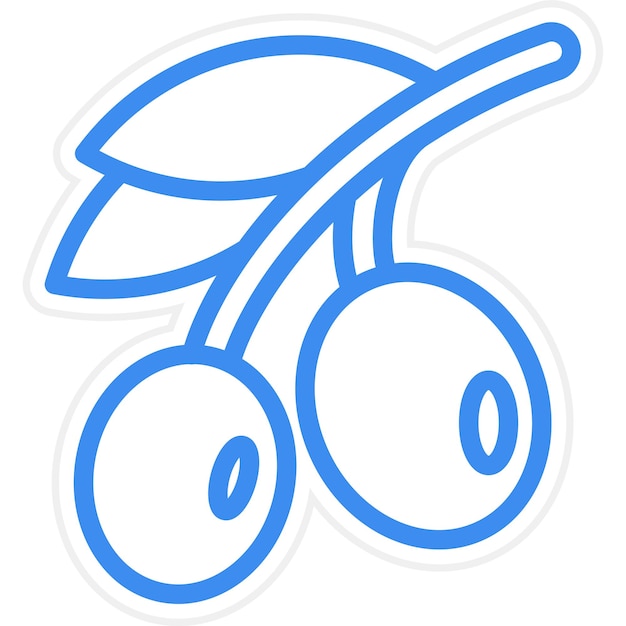 Diseño vectorial Estilo de icono de oliva