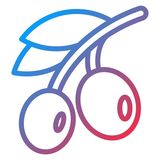 Diseño vectorial Estilo de icono de oliva