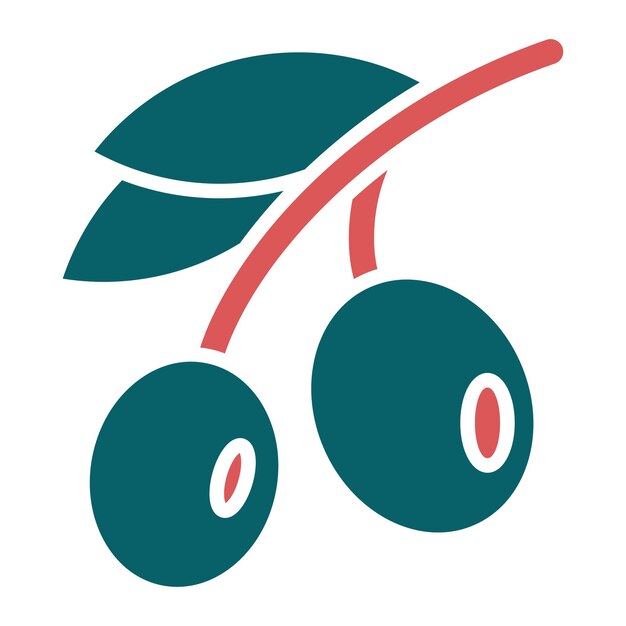 Diseño vectorial Estilo de icono de oliva