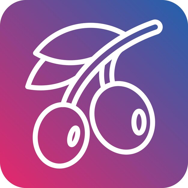 Diseño vectorial Estilo de icono de oliva
