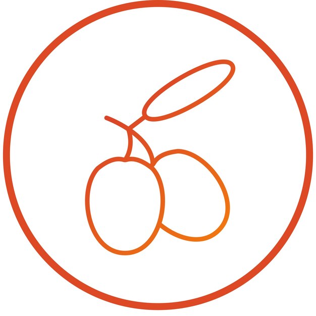 Diseño vectorial Estilo de icono de oliva