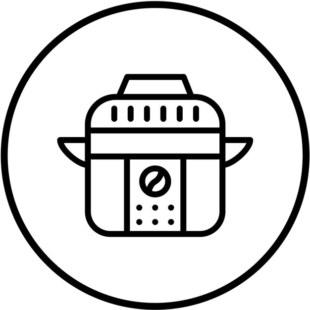 Diseño vectorial Estilo del icono de la olla instantánea
