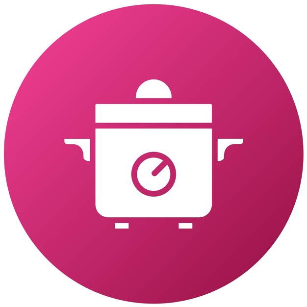 Diseño vectorial Estilo del icono de la olla lenta