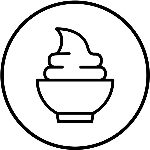 Diseño vectorial Estilo de icono de onda de Wasabi