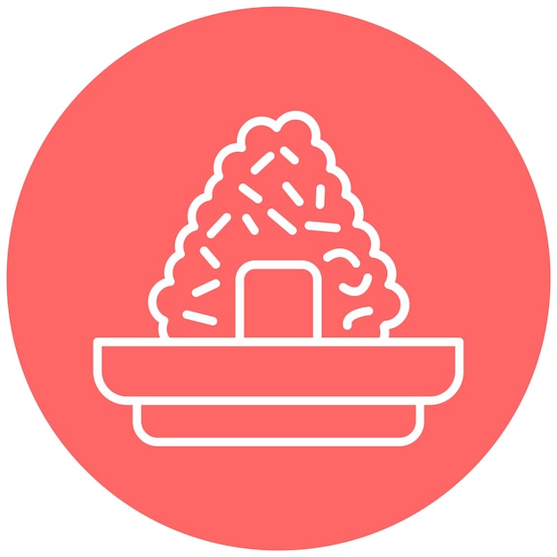 Diseño vectorial Estilo de icono Onigiri