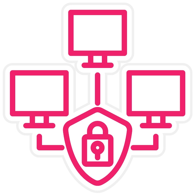 Diseño vectorial Estilo del icono de las operaciones cibernéticas