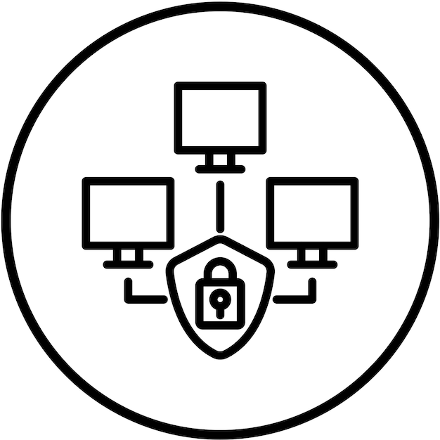Diseño vectorial Estilo del icono de las operaciones cibernéticas