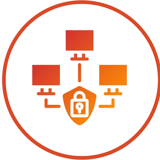 Diseño vectorial Estilo del icono de las operaciones cibernéticas