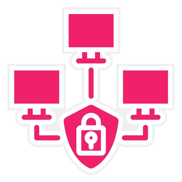 Diseño vectorial Estilo del icono de las operaciones cibernéticas