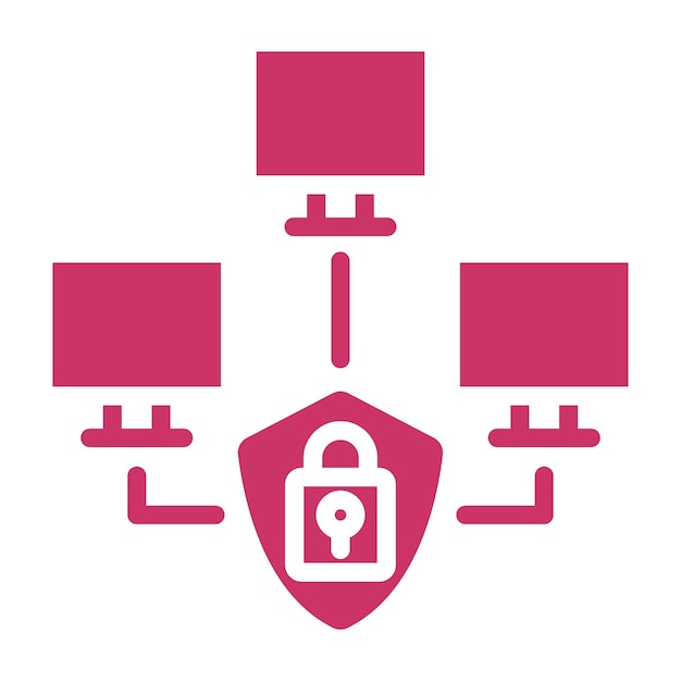 Diseño vectorial Estilo del icono de las operaciones cibernéticas