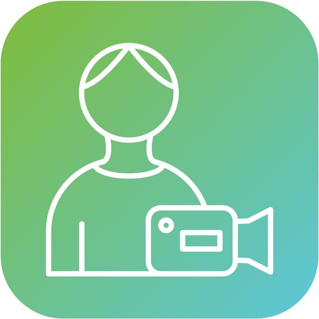 Diseño vectorial Estilo del icono del operador de la cámara