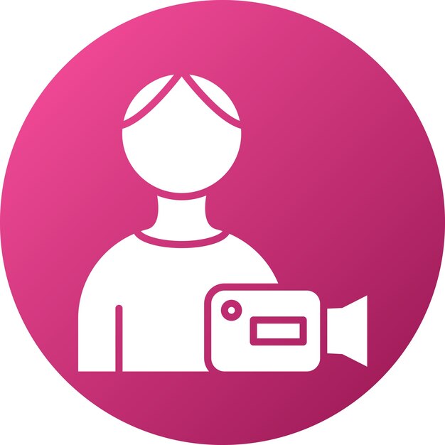 Diseño vectorial Estilo del icono del operador de la cámara