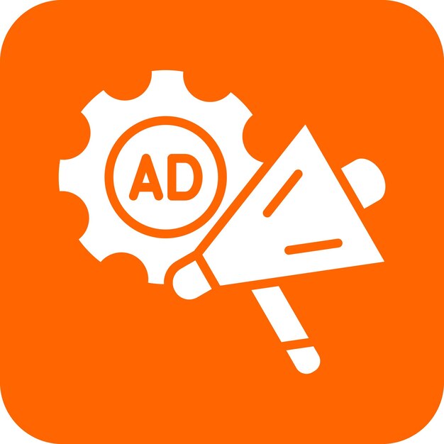 Diseño vectorial Estilo del icono de optimización de anuncios