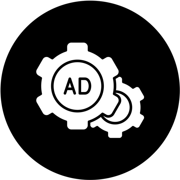Diseño vectorial Estilo del icono de optimización de anuncios