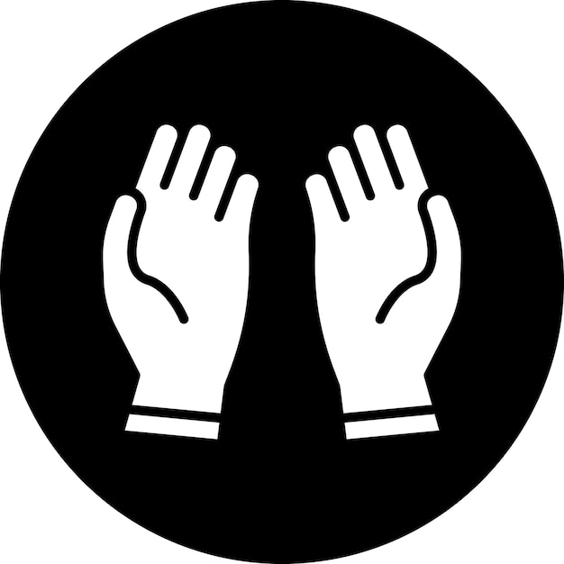 Diseño vectorial de estilo de icono de oración