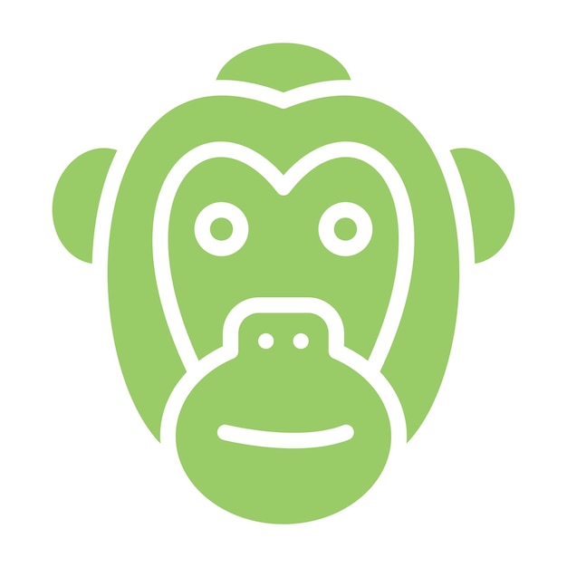 Diseño vectorial Estilo del icono del orangután