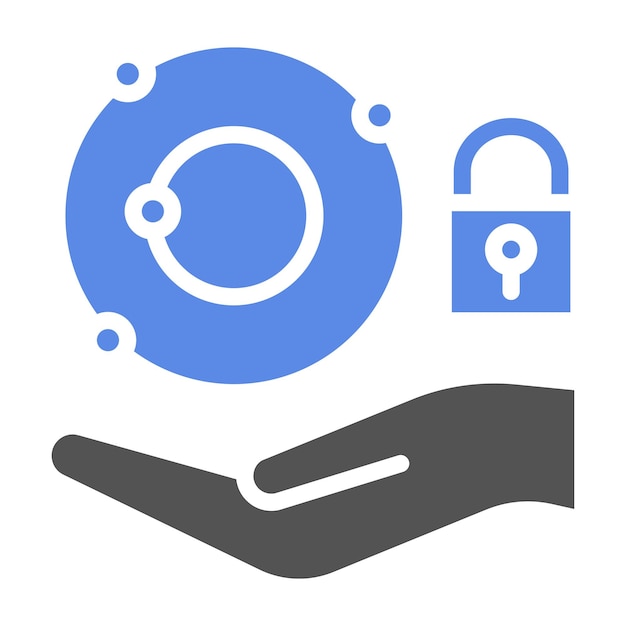 Diseño vectorial Estilo de icono de órbita segura