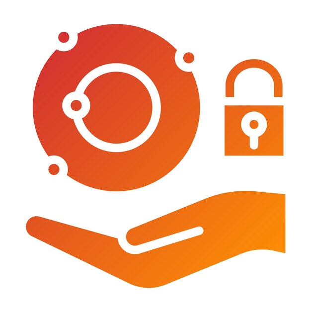 Diseño vectorial Estilo de icono de órbita segura