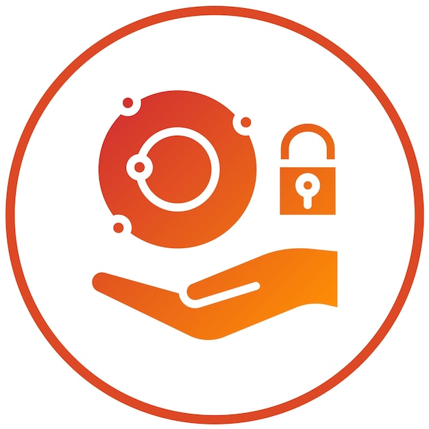 Diseño vectorial Estilo de icono de órbita segura