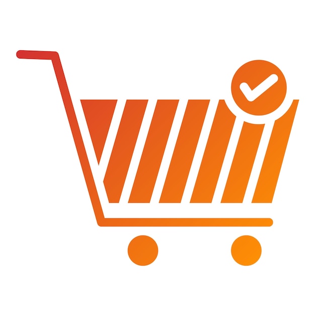 Diseño vectorial Estilo del icono de orden del carrito
