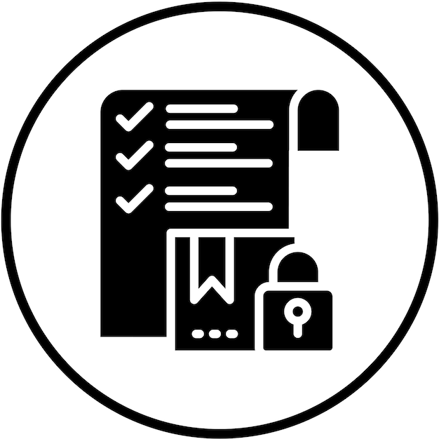 Diseño vectorial Estilo de icono de órdenes seguras