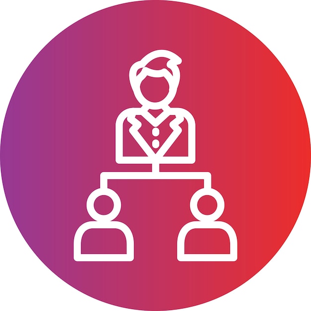 Diseño vectorial de estilo de icono de organización