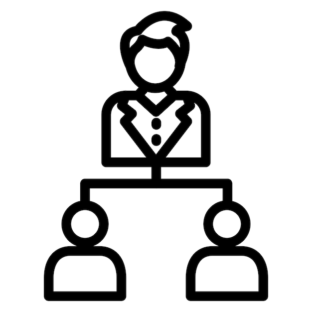 Diseño vectorial de estilo de icono de organización
