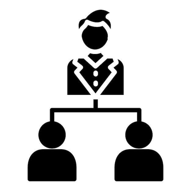 Diseño vectorial de estilo de icono de organización