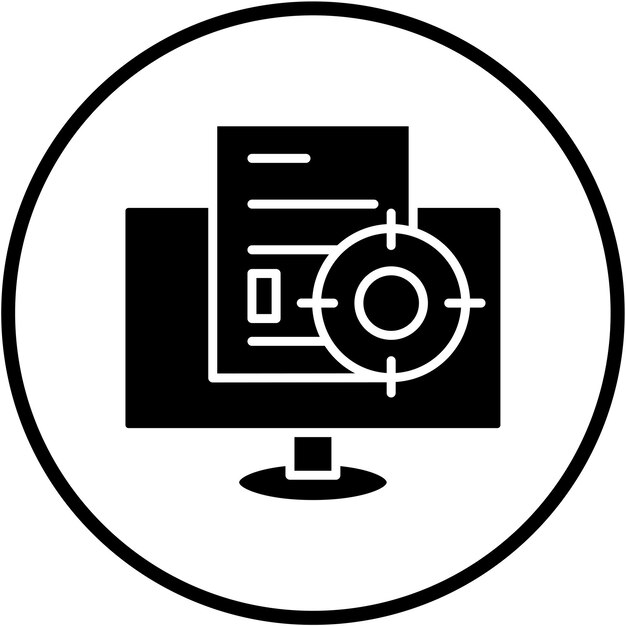 Diseño vectorial Estilo de icono de orientación contextual
