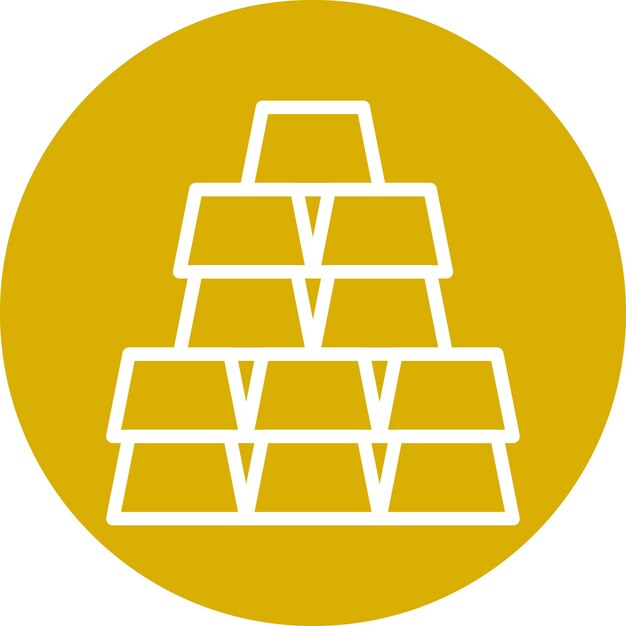 Diseño vectorial Estilo de icono de oro